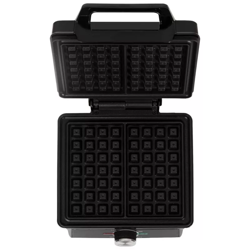 Adler AD 3088 vaflinė 2 dideliems vafliams, 1600 W (maks. 2000 W), nepridegančios plokštės, reguliuojama temperatūra, juodos spalvos (AD 3088)