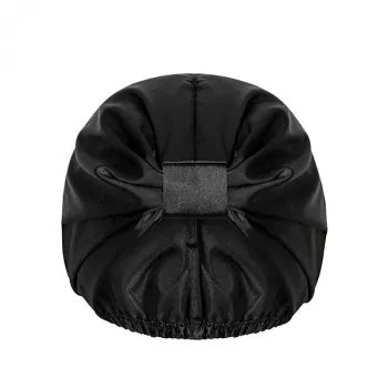 GLOV Satin Hair Bonnet for Curly and Styled Hair - Anti-Frizz, Reduces Friction, Prevents Breakage - Black