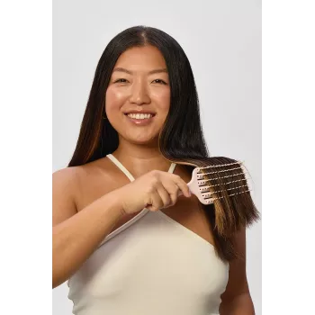 GLOV Zen Flow Hair Brush Detangling Paddle Brush for Wet & Dry Hair - Black