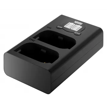 Newell Dual-Channel USB-C Charger DL-USB-C for Panasonic DMW-BLK22 Battery Black
