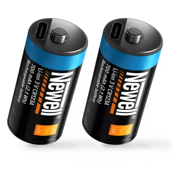Newell CR123A USB-C rechargeable battery 700 mAh 2-pack blister
