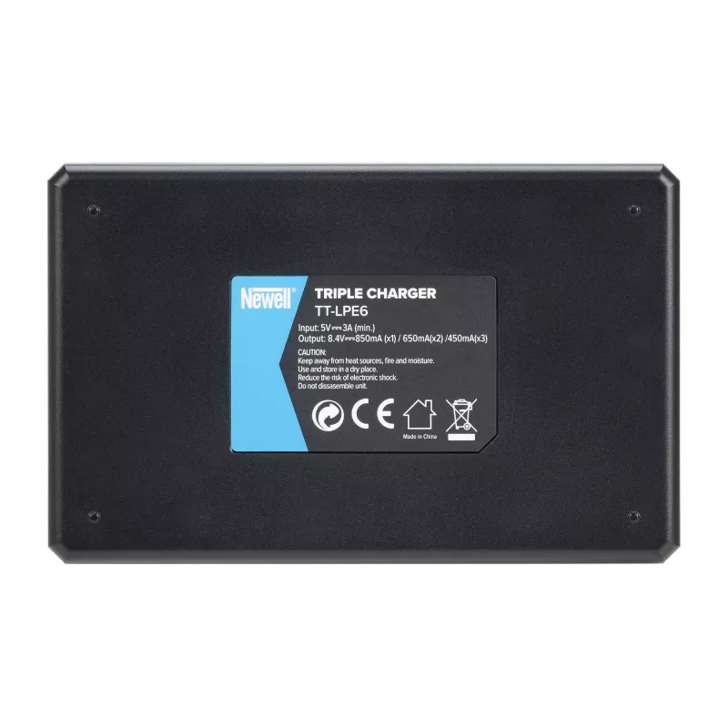 Newell TT-USB-C Triple Channel Charger, skirtas Canon LP-E6 baterijoms