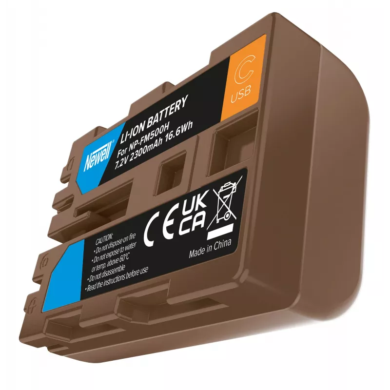 Newell NP-FM500H Replacement Battery with USB-C for Sony