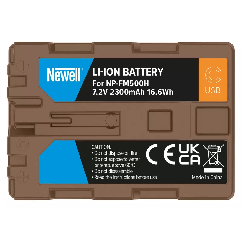 Newell NP-FM500H Replacement Battery with USB-C for Sony