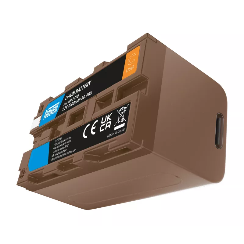 Newell NP-F770 Replacement Battery with USB-C, skirta Sony