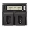 Newell DC-LCD dviejų kanalų įkroviklis, skirtas Panasonic DMW-BLK22 akumuliatoriams