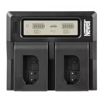 Newell DC-LCD dviejų kanalų įkroviklis, skirtas Panasonic DMW-BLK22 akumuliatoriams