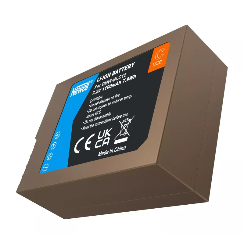 Newell Keičiamoji baterija DMW-BLC12 USB-C, skirta Panasonic Lumix