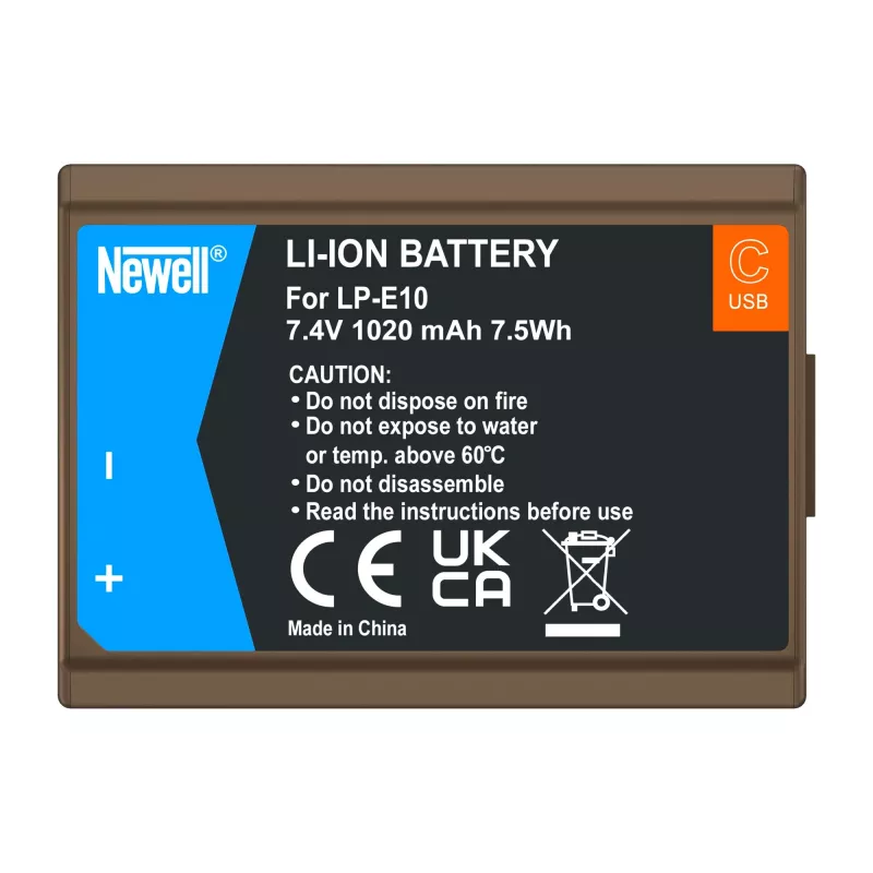 Newell Replacement Battery LP-E10 USB-C for Canon