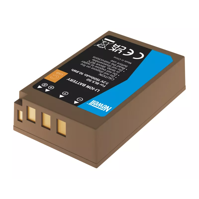 Newell Replacement Battery BLS-50 with USB-C, skirta Olympus