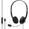 MOZOS MTX1091ECO Wired On-Ear Headset with Microphone USB-A