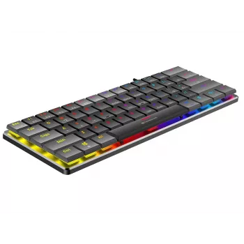 Tracer GameZone Keylo 61 laidinis mechaninis žaidimų klaviatūra, 60% išdėstymas, Outemu Red jungikliai, RGB foninis apšvietimas, grafitas
