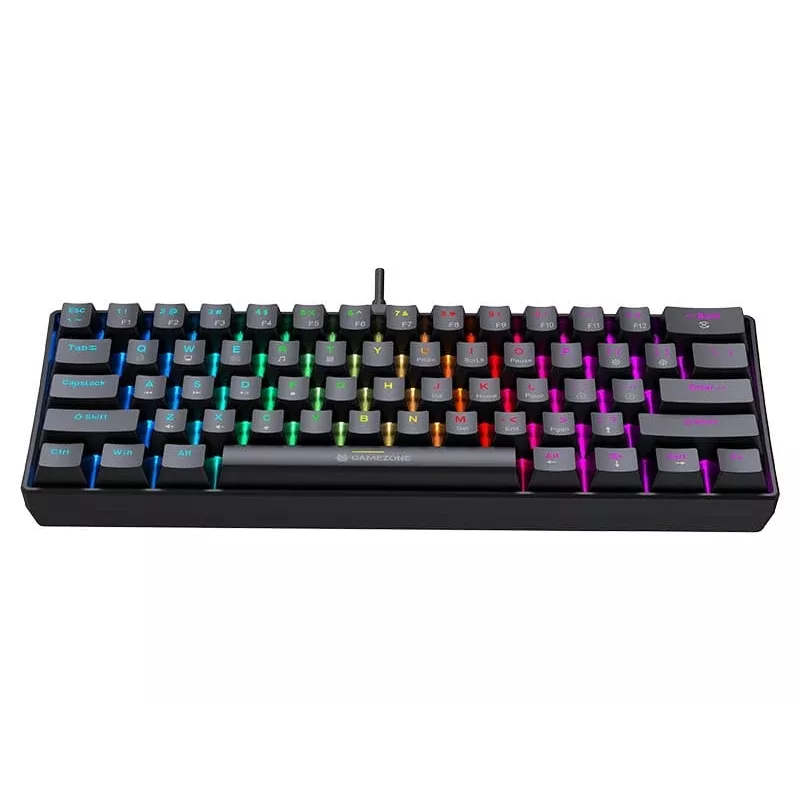 Tracer GameZone Claws 61 Wired Mechanical Gaming Keyboard, 60% Layout, Outemu Blue Switches, RGB Backlight, Black