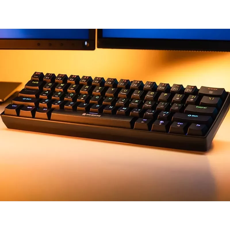 Tracer GameZone Claws 61 Wired Mechanical Gaming Keyboard, 60% Layout, Outemu Blue Switches, RGB Backlight, Black