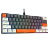 Tracer GameZone Claws 61 Wired Mechanical Gaming Keyboard, 60% Layout, Blue Switches, RGB Backlight, Grey