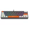 Tracer GameZone Claws 61 Wired Mechanical Gaming Keyboard, 60% Layout, Blue Switches, RGB Backlight, Grey