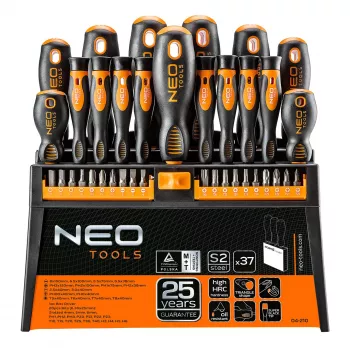 Atsuktuvų ir antgalių rinkinys Neo Tools 37 vnt.