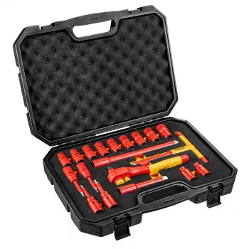 NEO TOOLS 1000V Izoliuotas Reples-Raktuvo Rinkinys, 19 dalių, 1/2 colio pavara, Chromo Vanadžio Plienas, VDE Sertifikuotas