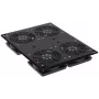 DELTA OPTICAL A19-4W 19 inch 1U ventiliatorių plokštė spintai, 4x120mm, 230V AC, juoda