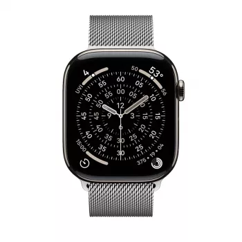 Crong Milano Steel nerūdijančio plieno apyrankė, skirta Apple Watch 44/45/46/49 mm, sidabrinė