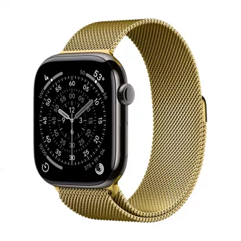 Crong Milano Steel – Nerūdijančio plieno apyrankė Apple Watch 42/44/45/49 mm (Auksinė)