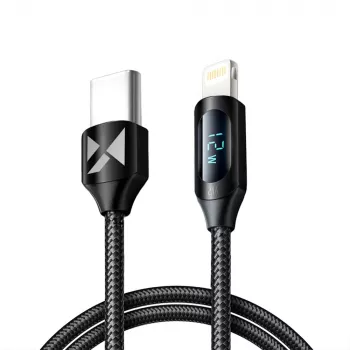 Wozinsky WUCLC1 Lightning to USB-C kabelis 36W 480Mb/s 1m Juodas
