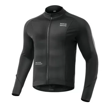 ROCKBROS Cycling Jacket Autumn/Winter Long Sleeve L - Black