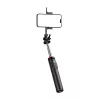 HURTEL Selfie Stick WC13YDS Telescopic Tripod 1.3m su Dviguba LED Šviesa ir Telefono Laikikliu - Juoda