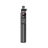 HURTEL Selfie Stick WC13YDS Telescopic Tripod 1.3m su Dviguba LED Šviesa ir Telefono Laikikliu - Juoda