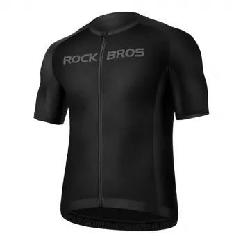 ROCKBROS dviračių marškinėliai trumpomis rankovėmis XXXXL juodi