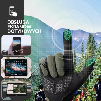ROCKBROS Dviračių pirštinės Pusiau pirštai Dydis L Žalia-Juoda