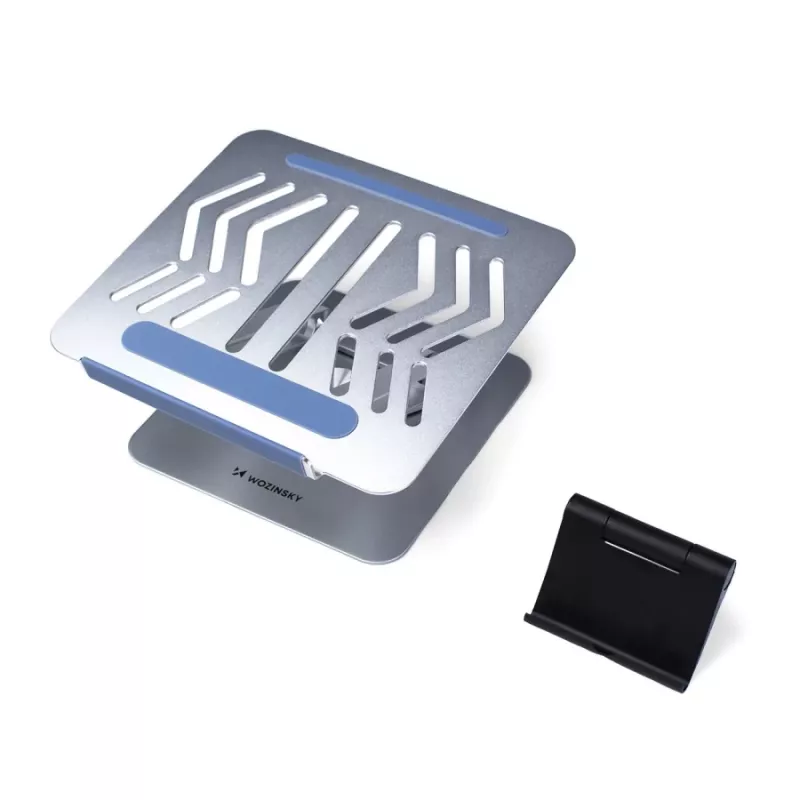 Wozinsky 360° Silver Laptop Stand su telefono laikikliu