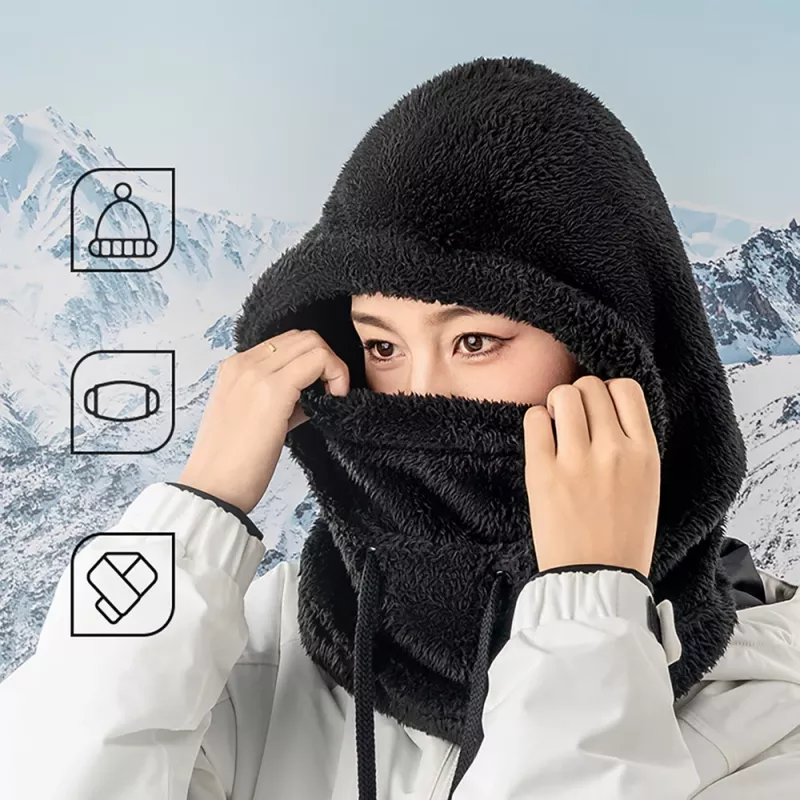 Qunature Arctic Velvet Ski Balaclava Size L - Black