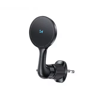 Wozinsky WCT5-6S4Y Automobilinis Telefono Laikiklis su Qi/MagSafe 15W Belaidžiu Įkrovikliu Oro Vėdinimo Angai - Juodas