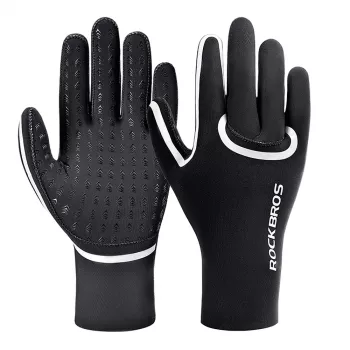 ROCKBROS Full Finger Waterproof Cycling Gloves S/M Black