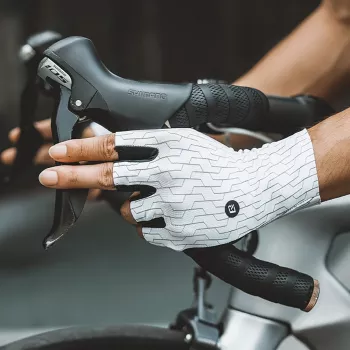 ROCKBROS Road Cycling Gloves Half Finger Size L White Black