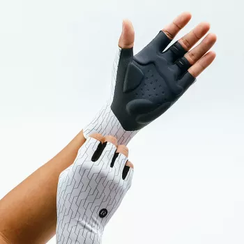 ROCKBROS Road Cycling Gloves Short Finger Size S White/Black