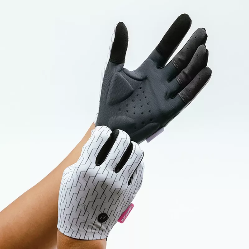 ROCKBROS Full Finger Cycling Gloves Spring/Summer XL White-Black