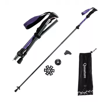 Qunature šiaurietiško ėjimo lazda aliuminė 110-130 cm 1 vnt. - Violetinė