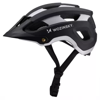 Wozinsky MTB šalmas su nuimamu skydeliu, lengvas 57-62 cm Juodas-Sidabrinis