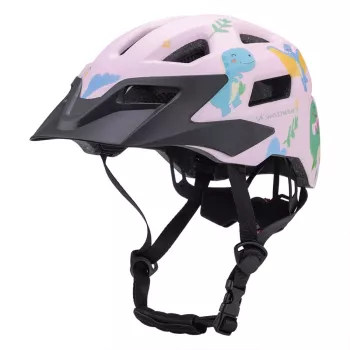 Vaikiškas Wozinsky MTB dviračių šalmas su nuimamu skydeliu 48-52 cm - Rožinis