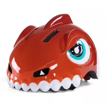 Wozinsky vaikiškas dviračio šalmas Dinozauras 52-56 cm Raudonas