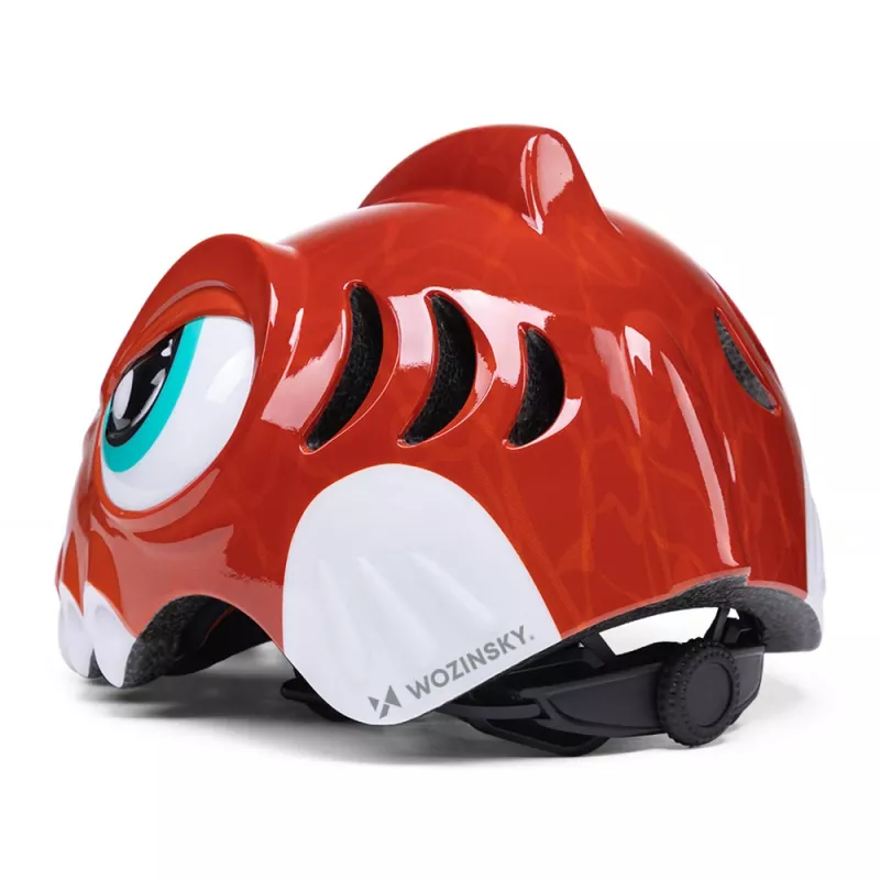 Wozinsky vaikiškas dviračio šalmas Dinozauras 52-56 cm Raudonas