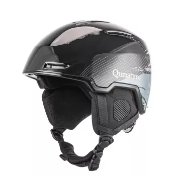 Qunature slidinėjimo ir snieglenčių šalmas 10130003004 su ausinėmis, 54-58 cm, juodas