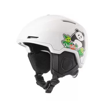 Qunature vaikų slidinėjimo ir snieglenčių šalmas Panda 54-58 cm baltas