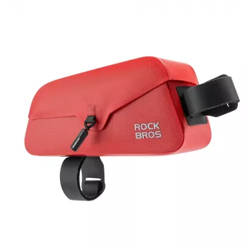 ROCKBROS Dviračio rėmo krepšys 0.9L Vandeniui atsparus su magnetiniu užraktu - Raudonas