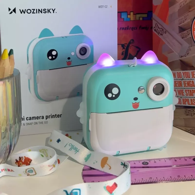 Vaikų momentinė spausdinimo kamera Wozinsky WDT-02 – mėlyna
