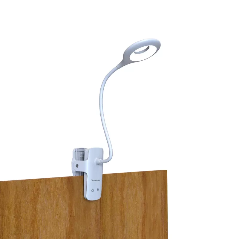 WOZINSKY Mini Wireless LED Reading Lamp su spaustuku ir USB-C laidu - Balta
