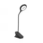 WOZINSKY Mini Wireless LED Reading Lamp with Clip and USB-C Cable - Black