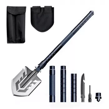 WOZINSKY WSS-211 Multifunctional Survival Shovel 21-in-1 - Grey